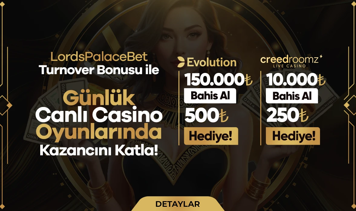 Evolution /Creedroomz Günlük Turnover Bonusu